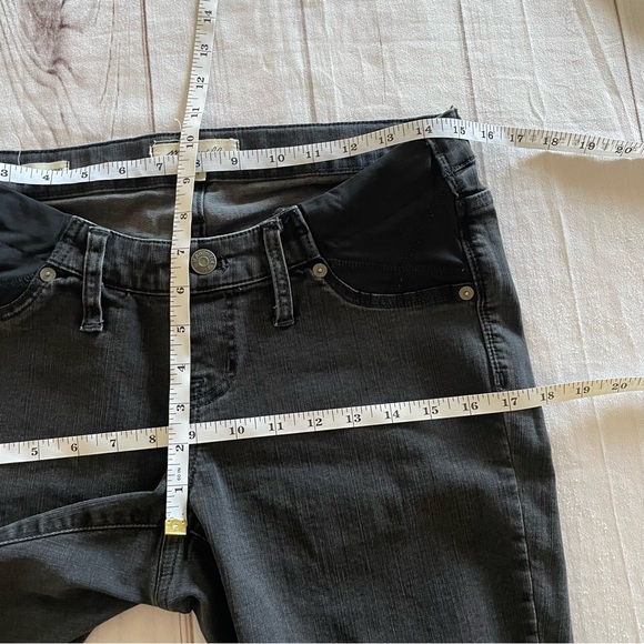 Madewell Maternity Skinny Jeans Women’s 29 Black Stonewashed Raw Hem Stretch EUC - Picture 12 of 16